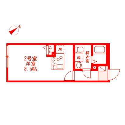 ベイルーム横須賀堀ノ内プレミア(ワンルーム/1階)の間取り写真