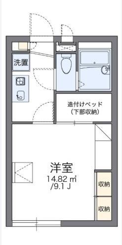 レオパレス関口(1K/1階)の間取り写真