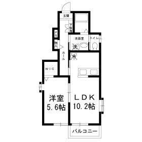 ワカタケ(1LDK/1階)の間取り写真