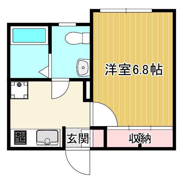 リリエンハイムII(1K/1階)の間取り写真