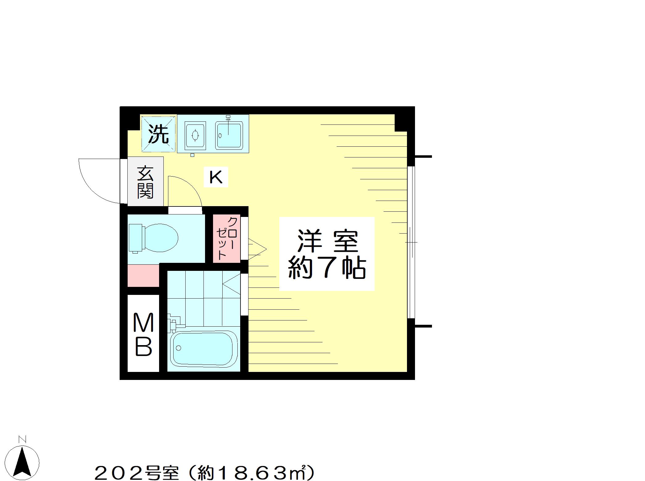 アネスタ荻窪(ワンルーム/2階)の間取り写真