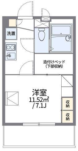 レオパレスルミエール07(1K/1階)の間取り写真