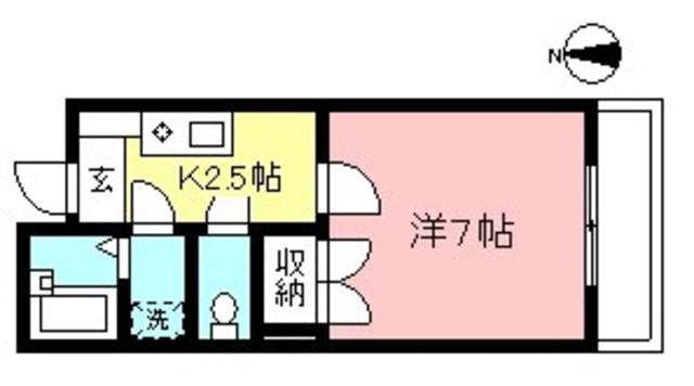 ロジエ高井戸弐番館(1K/2階)の間取り写真