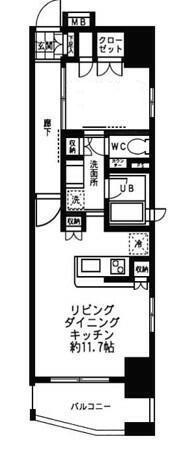 フォレシティ神田多町(1LDK/7階)の間取り写真