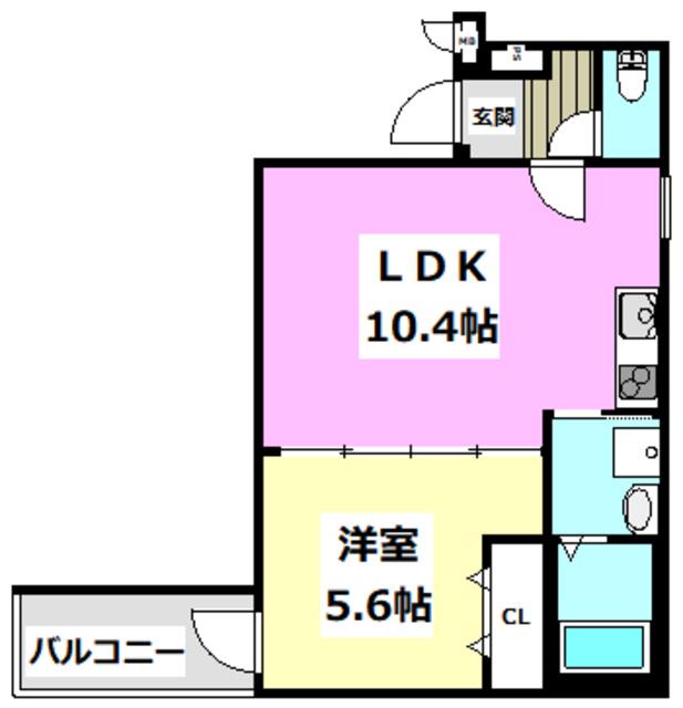 フジパレス東正雀(1LDK/3階)の間取り写真