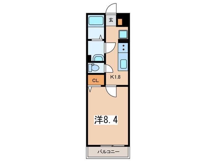 リブリ・アリーナ湘南台(1K/3階)の間取り写真