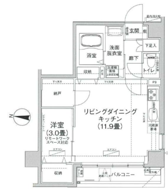 アイルプレミアム押上ノルド(1LDK/4階)の間取り写真