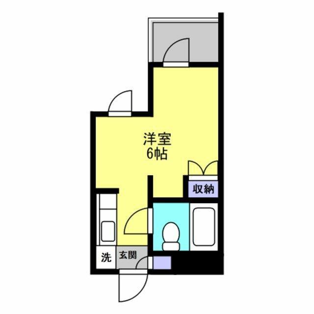 プロルート丸光(ワンルーム/2階)の間取り写真