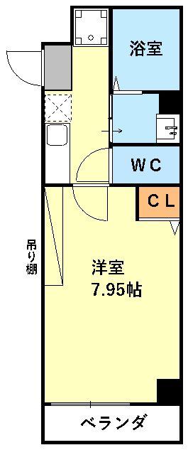 KRCレジデンス二条城北(1K/5階)の間取り写真