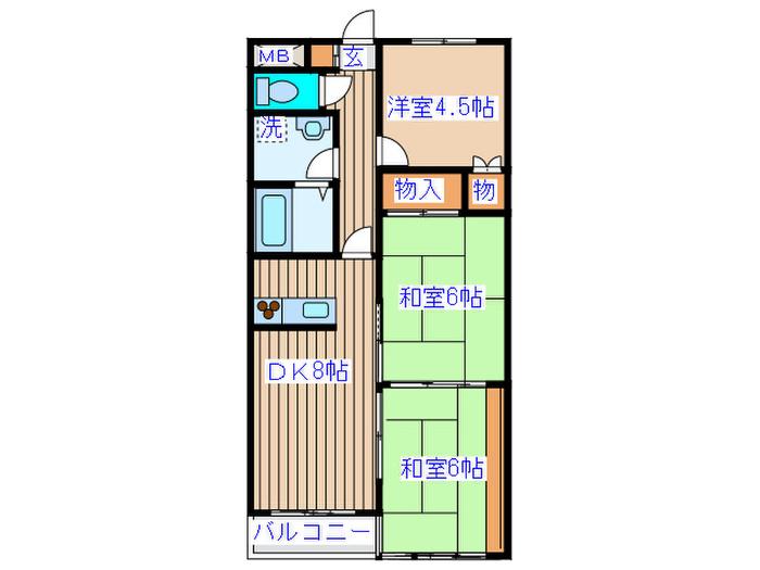 MIK BUILDING(3DK/2階)の間取り写真