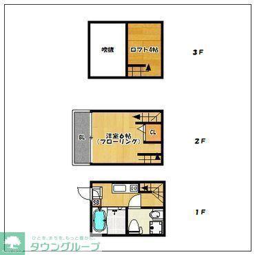 CASA DI GLORIA(1K/1階)の間取り写真
