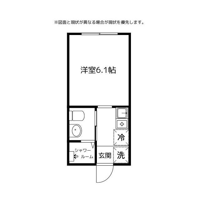 コーポ呉福(1K/2階)の間取り写真