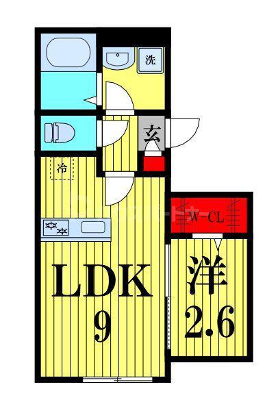 KEIAI RESIDENCE 宮原III(1LDK/3階)の間取り写真