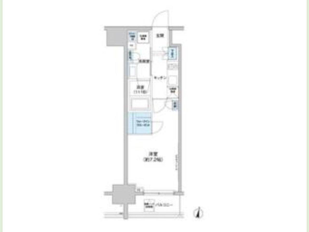 パークキューブ西新宿(1K/10階)の間取り写真