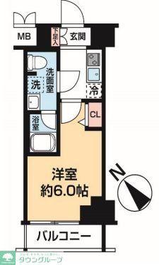 LUMEED横濱末吉町(1K/10階)の間取り写真