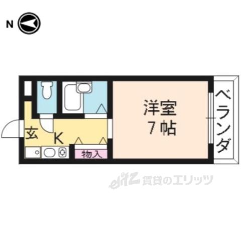 ベル・エポック(1K/2階)の間取り写真