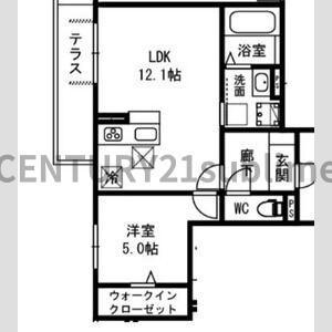 ヴァン クレール(1LDK/2階)の間取り写真