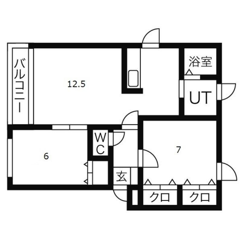 ラヴニール(2LDK/3階)の間取り写真