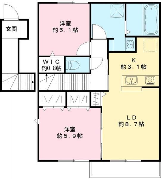 STS吉地(2LDK/1階)の間取り写真