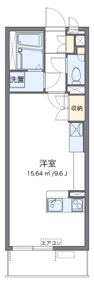 ミランダマチュレ池谷(ワンルーム/2階)の間取り写真