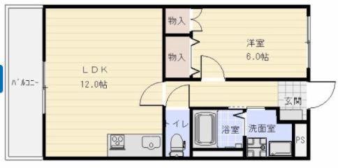MATSUMOTO(1LDK/3階)の間取り写真