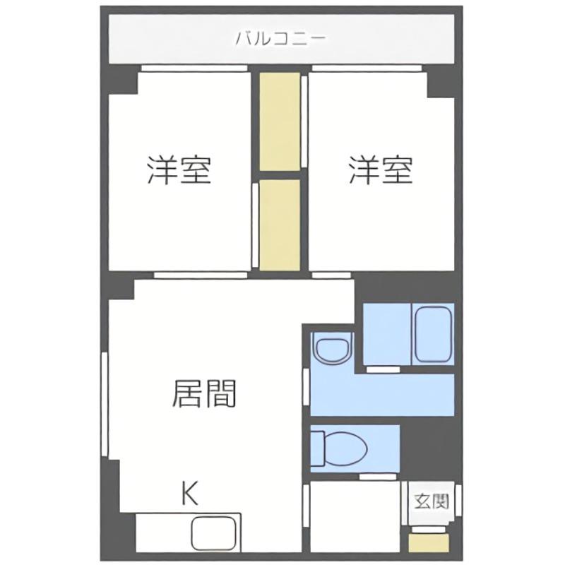 シャルムあをき平岸(2LDK/4階)の間取り写真