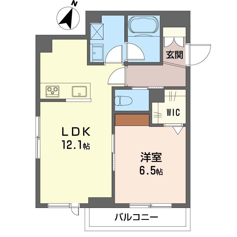 サニー プレイス(1LDK/3階)の間取り写真