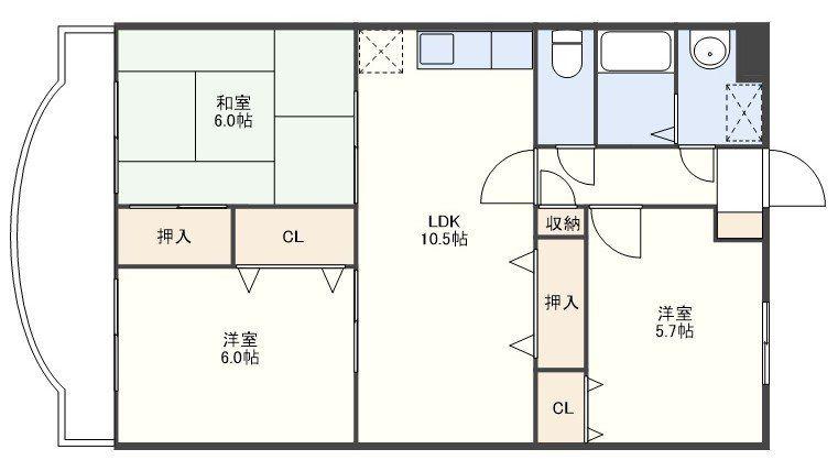 LIBERTEI(3LDK/1階)の間取り写真