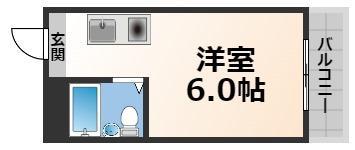 オーシャン今里(ワンルーム/2階)の間取り写真