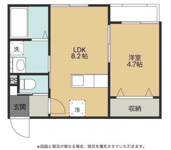 LAPIS I(1LDK/1階)の間取り写真