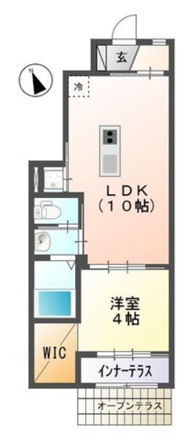 アヴニール(1LDK/1階)の間取り写真
