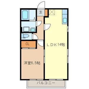 ラベーテ(1LDK/1階)の間取り写真