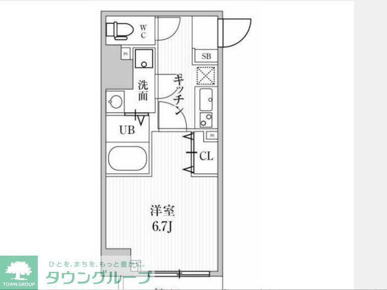 ALTERNA池袋イースト(1K/6階)の間取り写真