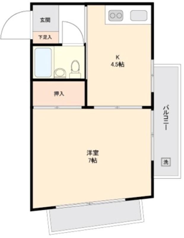 東武ハイライン東大井(1LDK/3階)の間取り写真