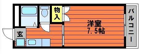 リトルハイツNO6(1K/3階)の間取り写真