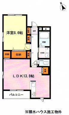 矢掛館 北棟(1LDK/1階)の間取り写真