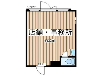 コーポラスタケヤ(ワンルーム/1階)の間取り写真