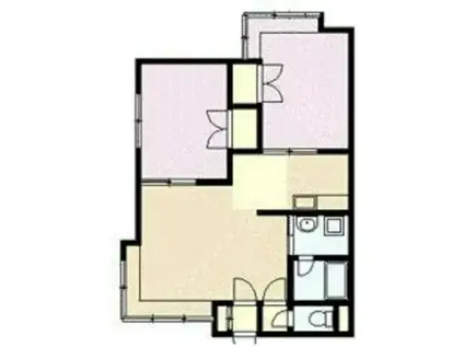 ウエストヴィレッジ(2LDK/2階)の間取り写真