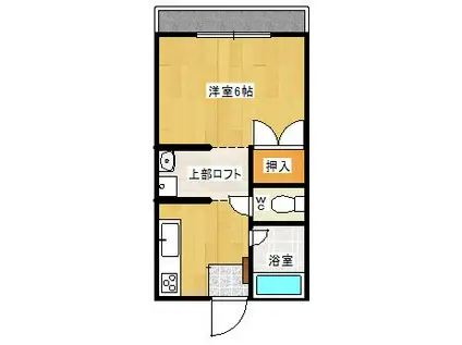 プチメゾンくれも(1K/1階)の間取り写真