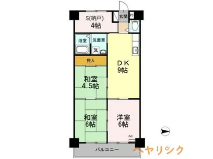 サンハイツ高針(3SDK/3階)の間取り写真