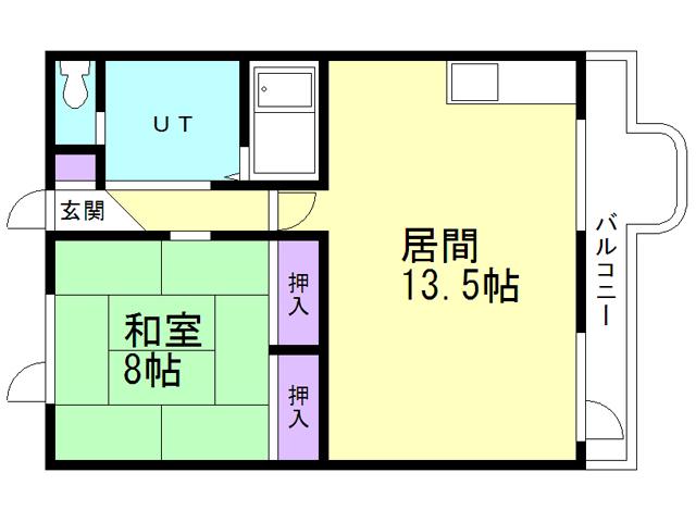 シルク21(1LDK/2階)の間取り写真