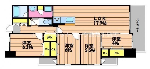 PIER倉敷(4LDK/2階)の間取り写真