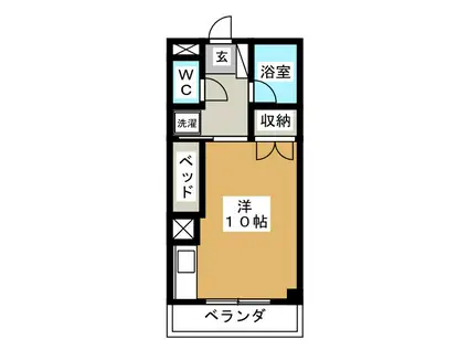 ヤナセコーポ2号館(ワンルーム/2階)の間取り写真