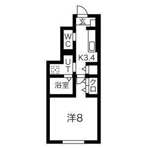 G-CLASS(1K/1階)の間取り写真