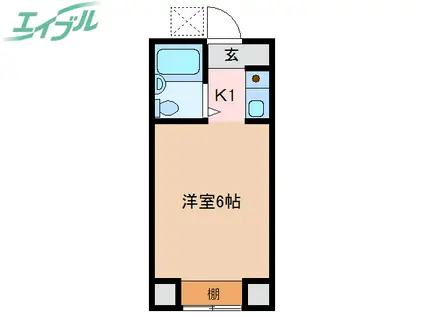 コーポ和幸(1K/1階)の間取り写真