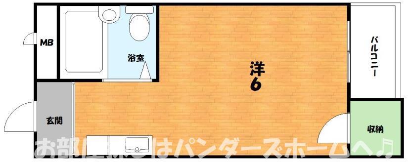 スプリング枚方II南館(ワンルーム/3階)の間取り写真