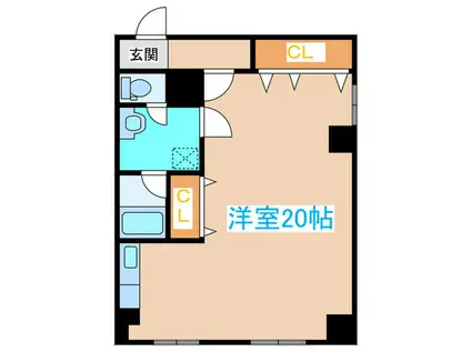 佐々木ビル(ワンルーム/3階)の間取り写真