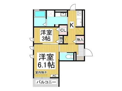 GRANDE CHOUCHOUMONICA(2K/2階)の間取り写真