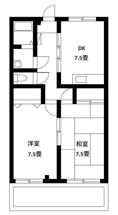 THパレロワイヤル(2DK/4階)の間取り写真