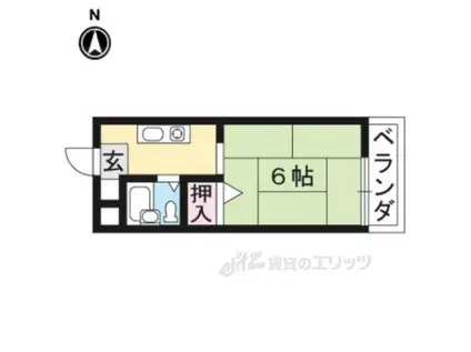 ハイツベルセイム(1K/4階)の間取り写真